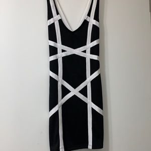 Cute black/white dress for a hot night out.